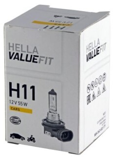 Лампа розжарювання H11 12V 55W PGJ 192 VALUEFIT, - HELLA 8GH242632171