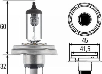 Лампа накаливания, основная фара - HELLA 8GJ 003 133-242