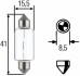 Автолампа Behr Standard T15 SV8,5 15 W прозрачная - HELLA 8GM002091141 (фото 1)