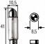 Лампа накаливания 5W 12V SV85 11x41 - (zf000815212) HELLA 8GM002091311 (фото 1)