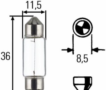 Лампа накаливания - HELLA 8GM 002 092-123