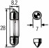 Автолампа Behr Standard T8X28 SV7-8 3 W прозрачная - (2098175, KDWHLO9253, 842003032) HELLA 8GM002094121 (фото 1)