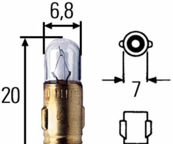 Лампа накаливания, внутренее освещение, Лампа накаливания, Лампа накаливания, внутренее освещение, Лампа, выключатель - HELLA 8GP 002 066-121