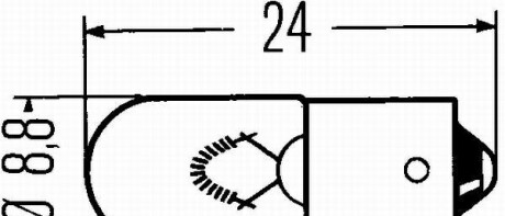 Фото 2 - Автолампа HELLA 8GP 002 068-241 (8GP002068241)