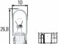 Лампа 12V W5W Безцокольная (блистер 2шт) - (0002481V002L044, 07119978373, 1354854) HELLA 8GP003594123 (фото 1)