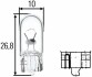 Лампа розжарювання, W3W 24V 3W W 2,1 x 9,5d - (0810212403, 1354873, Z1219241) HELLA 8GP003594241 (фото 1)