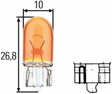 Автолампа Behr Standard WY5W W2,1x9,5d 5 W желтая - HELLA 8GP003594541