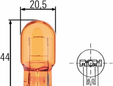 Лампа накаливания, фонарь указателя поворота, Лампа накаливания, фонарь указателя поворота - HELLA 8GP 009 021-002