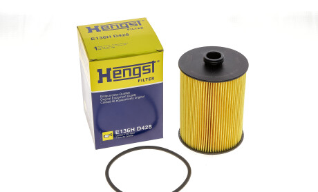 Фото 4 - Масляний фільтр HENGST FILTER E136H D428 (E136HD428)