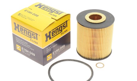 Фото 2 - Масляний фільтр HENGST FILTER E15H D59 (E15HD59)