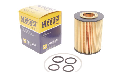 Фото 2 - Масляний фільтр HENGST FILTER E22H D190 (E22HD190)