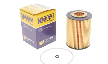 Фото 2 - Масляний фільтр HENGST FILTER E71H D141 (E71HD141)