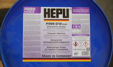 Фото 2 - Охолоджуюча рідина G13 1.5L концентрат HEPU P999-G12PLUS-060 (P999G12PLUS060)