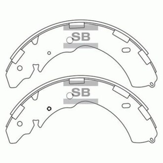 Колодки тормозные барабанные - (4600A018, 4600A106, 4600A122) Hi-Q (SANGSIN) SA171