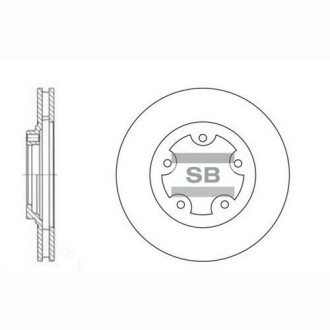 Диск тормозной передний - (mb895464, 581294a000, 581294a100) Hi-Q (SANGSIN) SD1029