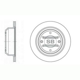 Диск тормозной задний - Hi-Q (SANGSIN) SD1032