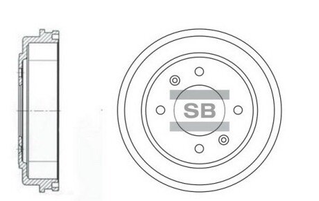 Барабан тормозной - (5275129000, 5841117100, 5841117200) Hi-Q (SANGSIN) SD1039