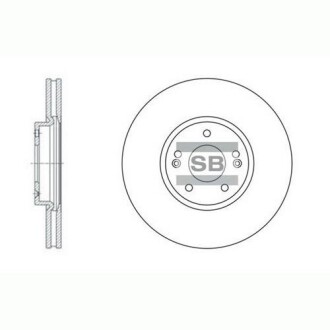 Диск тормозной передний - Hi-Q (SANGSIN) SD1053