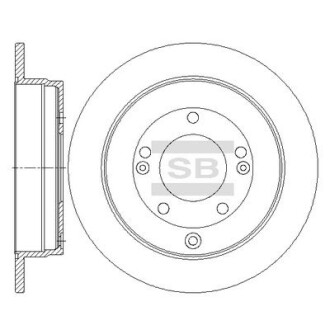 Гальмівний диск - (584113L000, 584113L010) Hi-Q (SANGSIN) SD1089