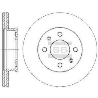 Диск тормозной передний - (s517121C000, 517121C300) Hi-Q (SANGSIN) SD1090