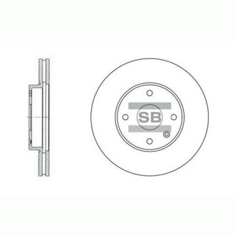 Диск тормозной передний - (96329364, P96329364) Hi-Q (SANGSIN) SD3007