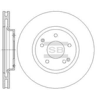 Диск тормозной передний - Hi-Q (SANGSIN) SD3042