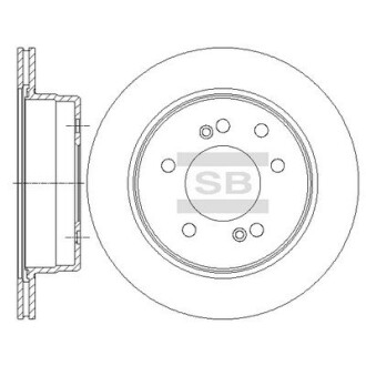 Тормозной диск задний - Hi-Q (SANGSIN) SD3043
