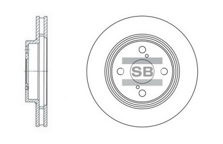 Диск тормозной передний - Hi-Q (SANGSIN) SD4006