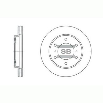 Диск тормозной передний - (mr407116, mr407289) Hi-Q (SANGSIN) SD4306