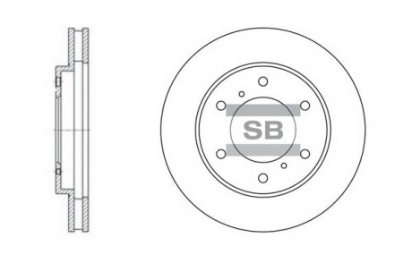 Диск тормозной передний - Hi-Q (SANGSIN) SD4311