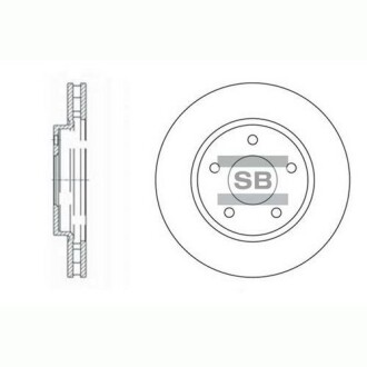 Диск тормозной передний - Hi-Q (SANGSIN) SD4315