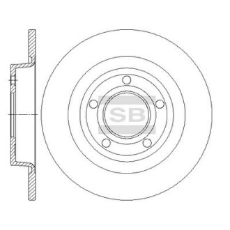 Фото товара Гальмівний диск Hi-Q (SANGSIN) SD4427 : Купить на tto.com.ua