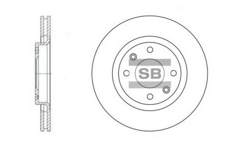 Диск тормозной передний - Hi-Q (SANGSIN) SD5001