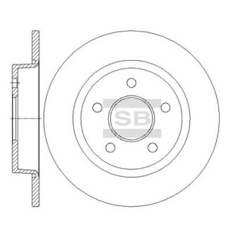 Фото товара Гальмівний диск Hi-Q (SANGSIN) SD5307 : Купить на tto.com.ua