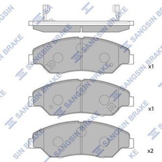 Колодка гальм. диск. KIA SPORTAGE 2.0I, 2.0TD 99-02 передн. (SANGSIN) - (0K0453323Z) Hi-Q (SANGSIN) SP1118