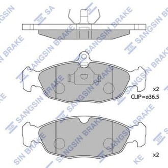 Колодка торм. DAEWOO NEXIA 1.5I 95-97 OPEL ASTRA F передн. (SANGSIN) - Hi-Q (SANGSIN) SP1220