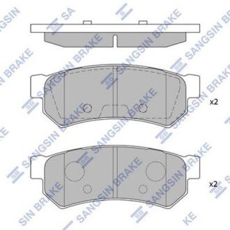 Колодка гальм. диск. CHEVROLET LACETTI 07- задн. (SANGSIN) - Hi-Q (SANGSIN) SP1257