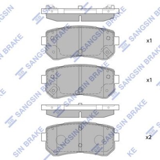 Sp1406_колодки дисковые задние! \ hyundai accent, kia rio 1.4i/1.6i 16v/1.5crdi 05> - Hi-Q (SANGSIN) SP1406