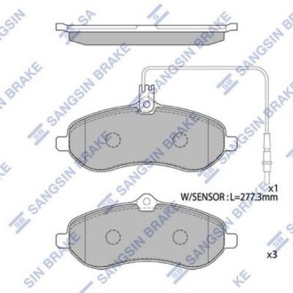 Колодки дискового гальма - (41060VK190, 410607Z025, D1060VK100) Hi-Q (SANGSIN) SP1415