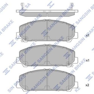 Колодки дисковые п - (d1060ZC60J, D10609FE0A, D10601LA1A) Hi-Q (SANGSIN) SP1448