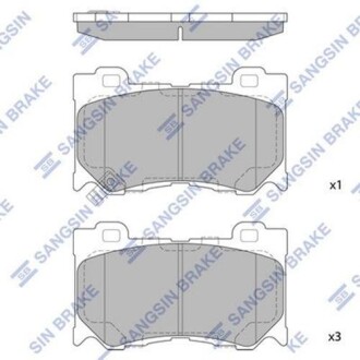 Колодки передние - (ay040ns146, d10601tg1c, d1060jl00a) Hi-Q (SANGSIN) SP1471