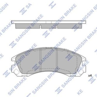 Колодки тормозные передние - Hi-Q (SANGSIN) SP1523