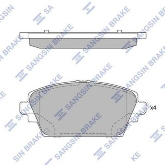 Колодки передние - (410604U126, 41060AV126, 41060AV125) Hi-Q (SANGSIN) SP1582