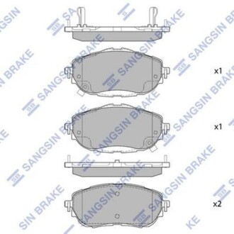 Тормозные колодки - (04465YZZEQ, 0446502391, 0446502390) Hi-Q (SANGSIN) SP1700