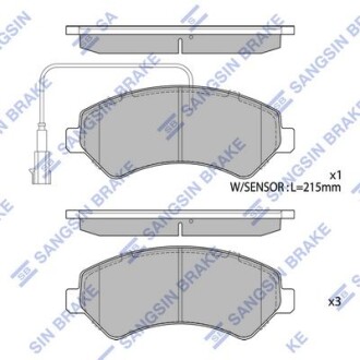 Sp1716a_колодки дисковые передние! \ citroen jumper 2.2hdi/3.0hdi, fiat ducato 2.3d/3.0d 06> - Hi-Q (SANGSIN) SP1716A