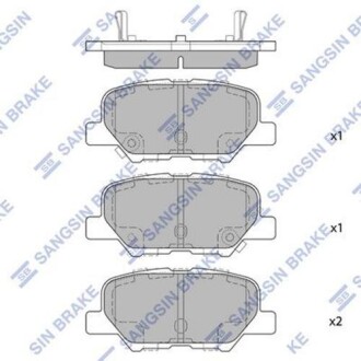 Колодки тормозные задние - (6Q0698151A, SK6Q0698151A) Hi-Q (SANGSIN) SP1731