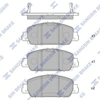 Тормозные колодки - (45022T2GA01, 45022T2GA00, 45022T8MG00) Hi-Q (SANGSIN) SP1779