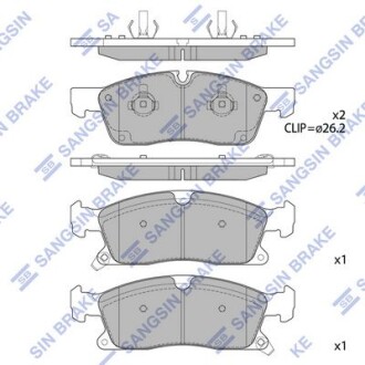 Колодки тормозные передние Dodge Durango (11-), Jeep Grand Cherokee (10-) - Hi-Q (SANGSIN) SP1945