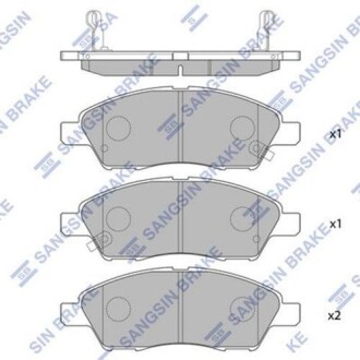 Sp2084sns_колодки дисковые! передние \ nissan tiida 1.6/1.8/1.5dci 09.07> - (410600T386, D10601HL0B, D1060ED500) Hi-Q (SANGSIN) SP2084