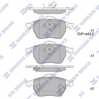 Фото товара Гальмівні колодки Hi-Q (SANGSIN) SP2097A : Купить на tto.com.ua